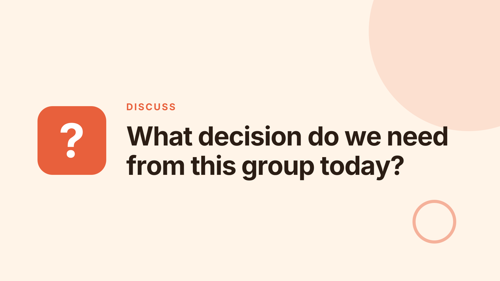 Steering meeting: Discussion prompt