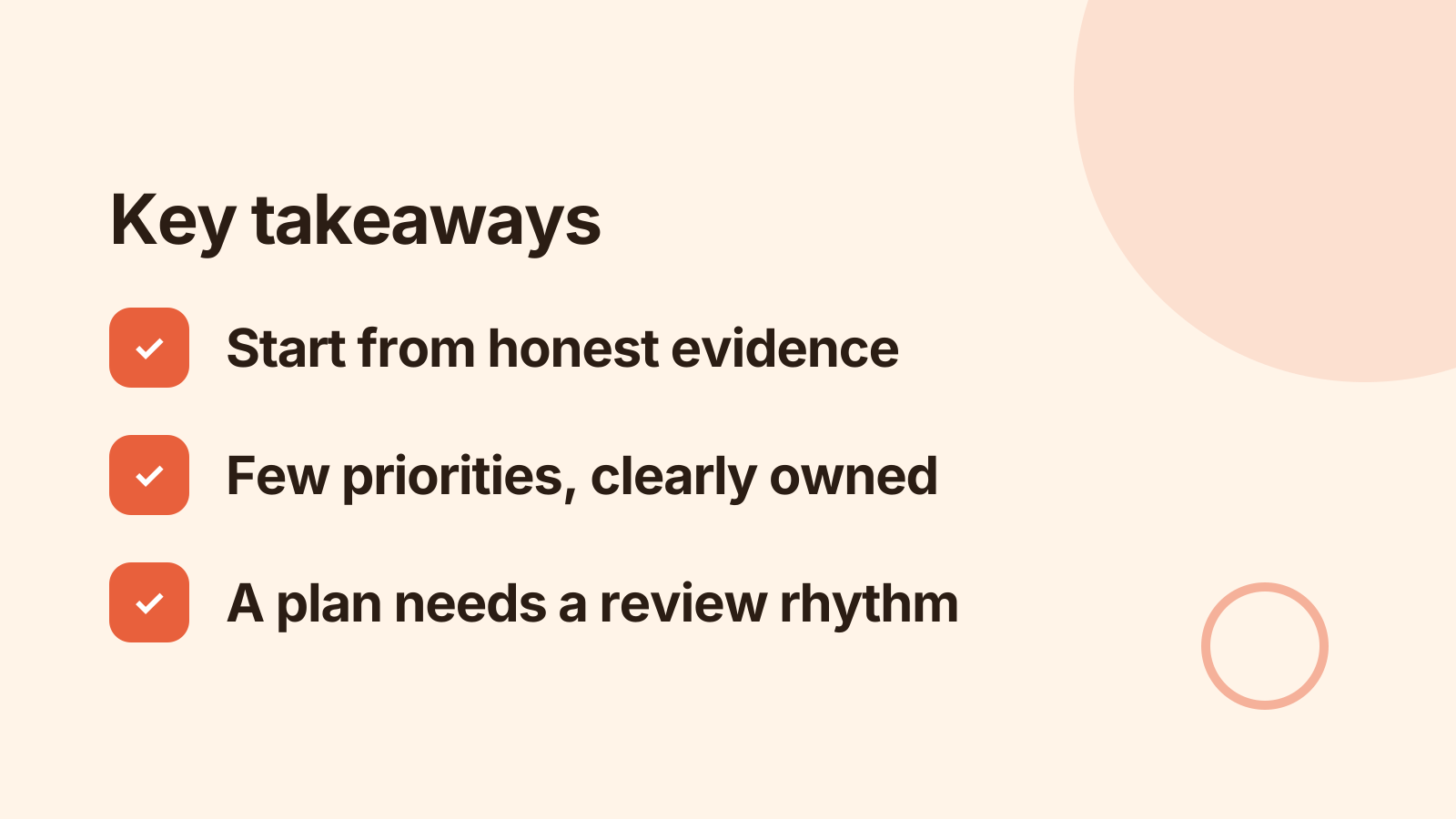 Strategic planning session: Key takeaways