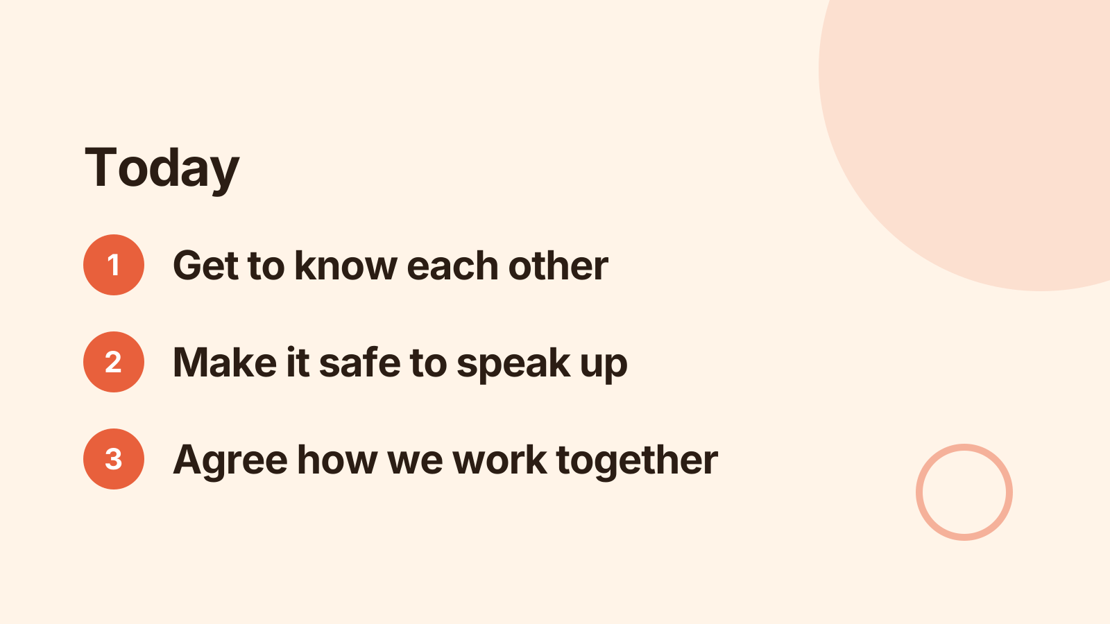 Team building workshop: Today