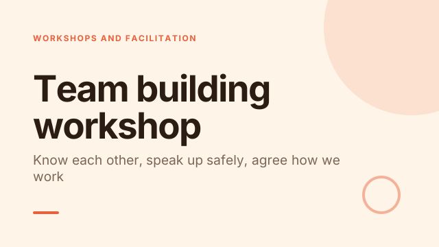 Team building workshop template cover