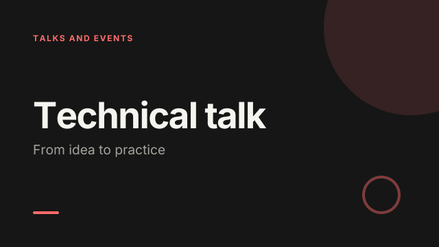 Technical talk template cover