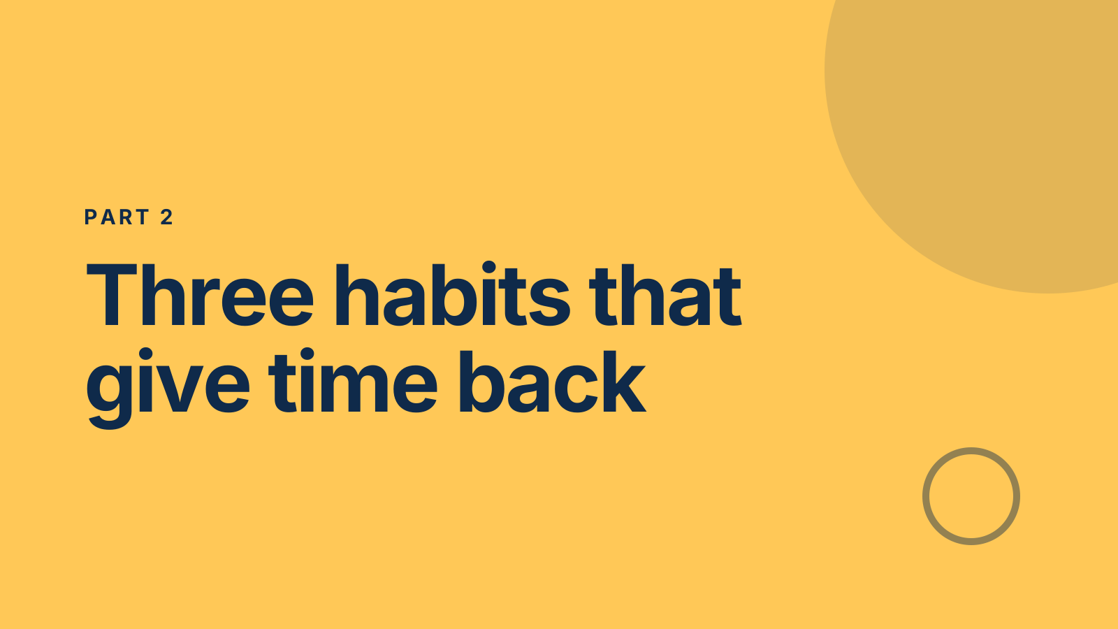 Time management training: Section