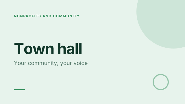 Town hall template cover