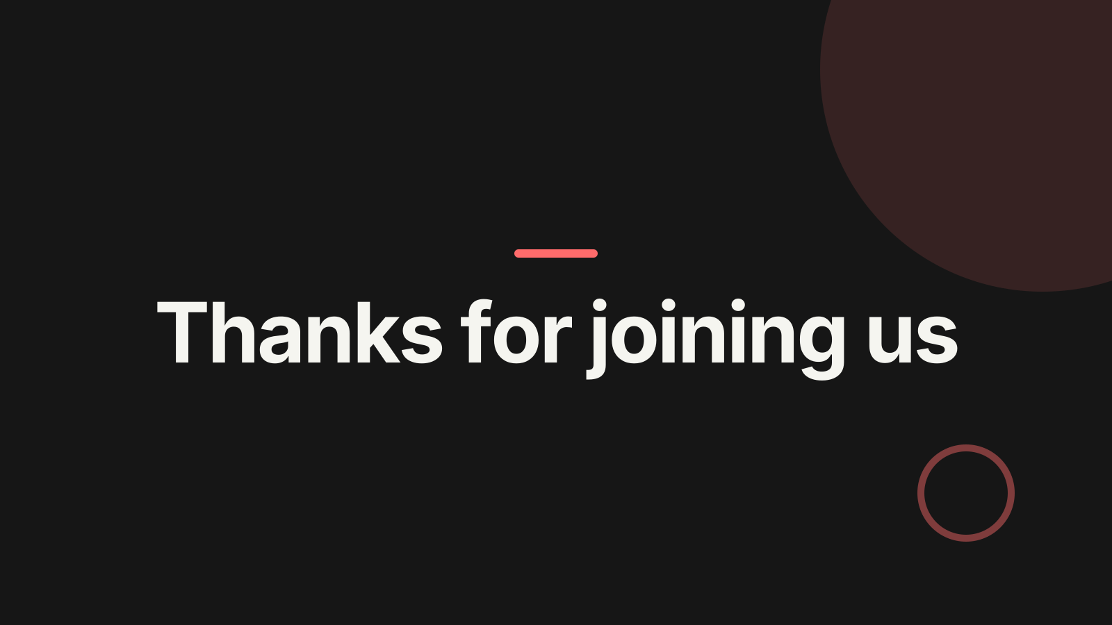 Webinar: Closing slide