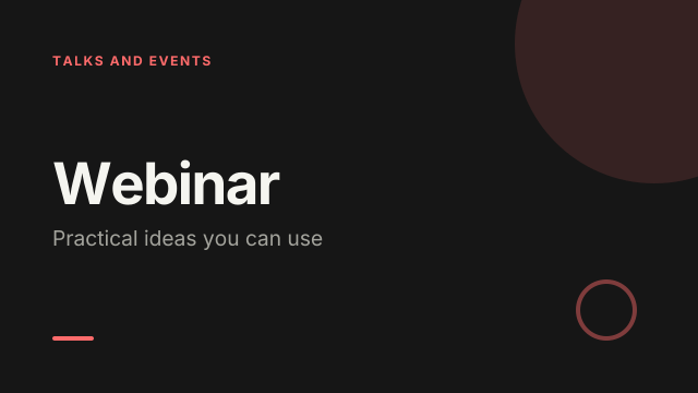 Webinar template cover