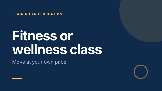 Fitness or wellness class template cover