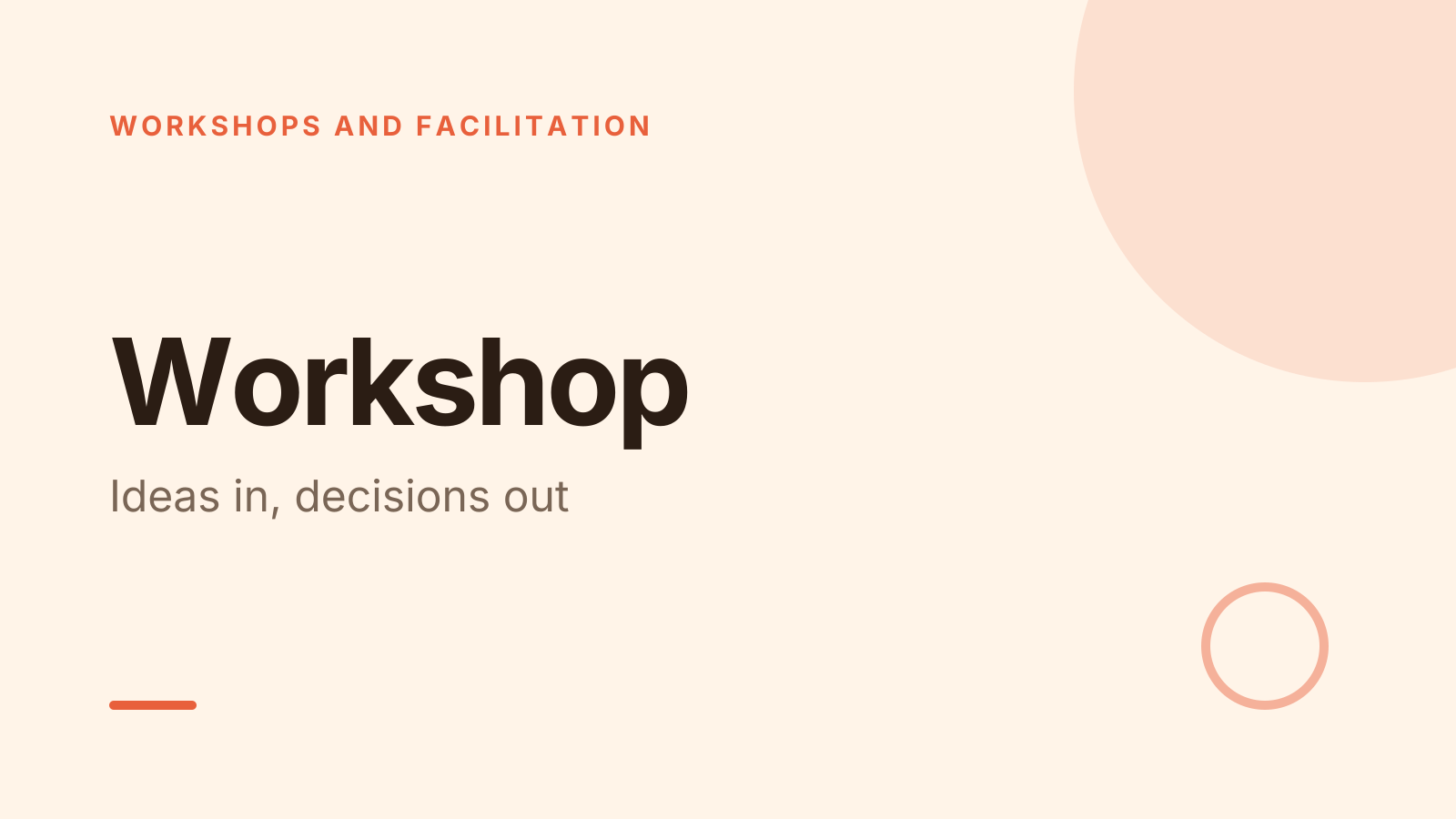 Workshop template: title slide