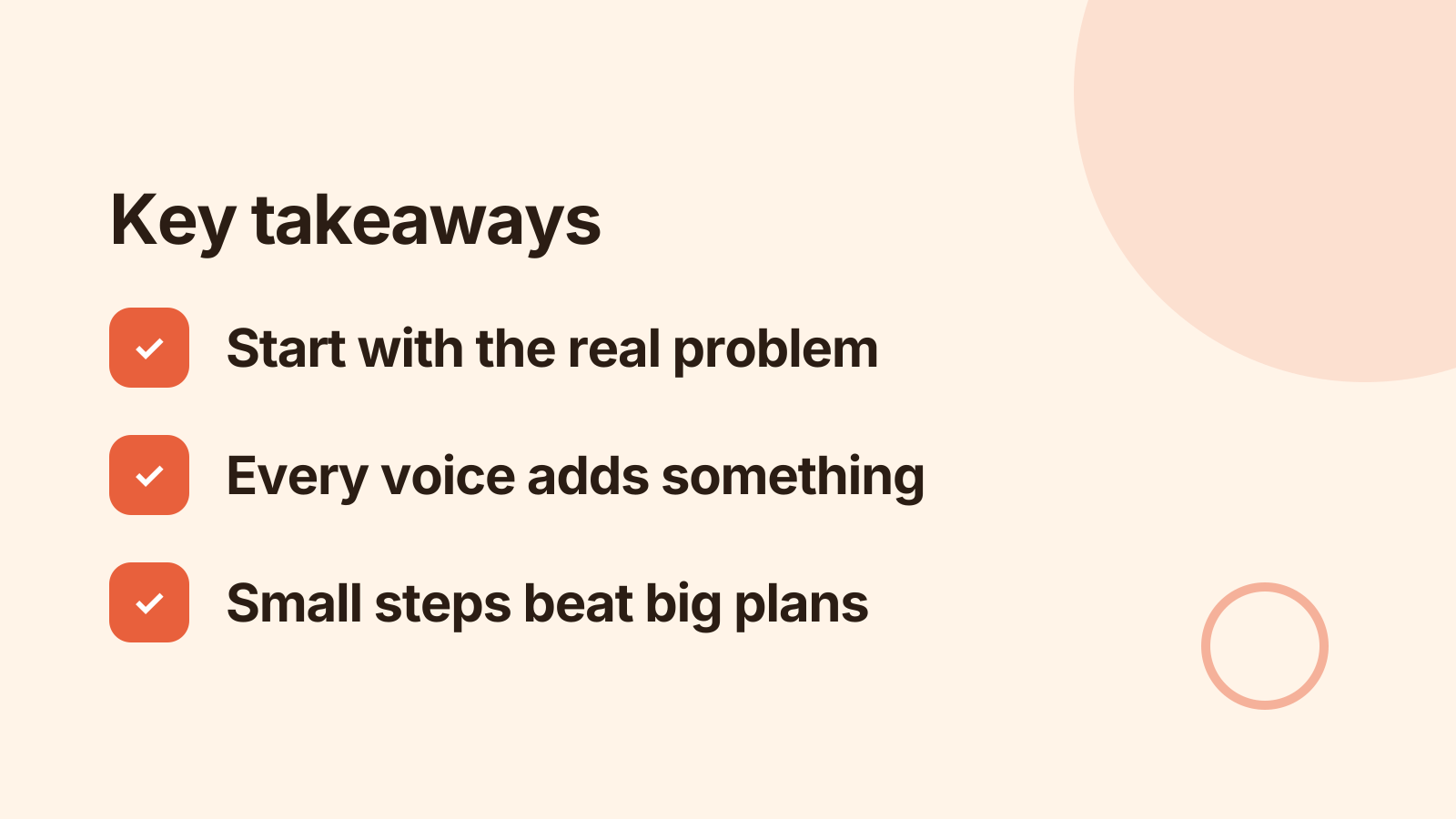 Workshop: Key takeaways
